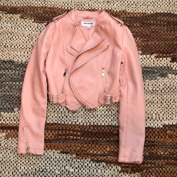 CoffeeShop Other - Coffee shop Girls Pink Moto Jacket sz M (10/12)